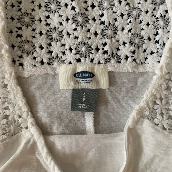 Old Navy White Tank Blouse Sz Small (bin1) - Picture 6 of 8